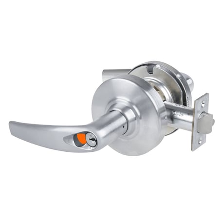 Schlage Grade 1 Storeroom Lock, Athens Lever, SFIC Prep w/Construction Core, Satin Chrm Fnsh, Non-Handed ND80HD ATH 626